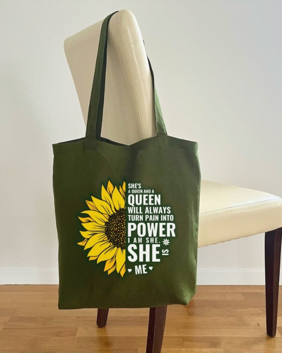 "Queen's Power" Inspirational Tote bag